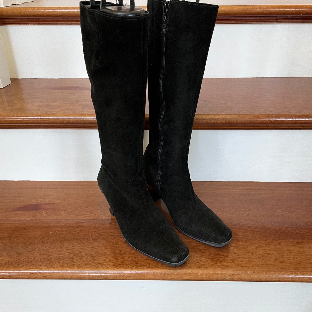 Lacandienne suede boots Black Size 6